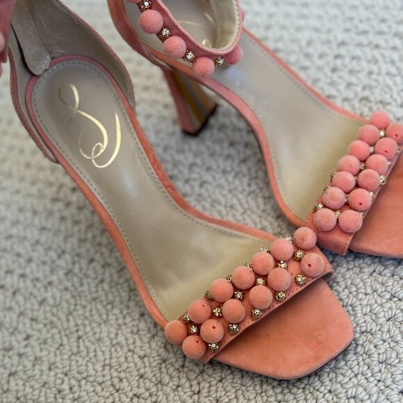 New! Sam Edelman Luella Pom Pom Heels sz 7.5 - Picture 8 of 13
